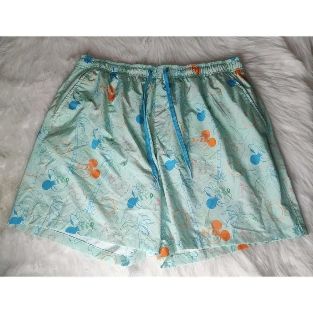 Disney Blue Mickey Mouse Swim Trunks Mens Size XXL